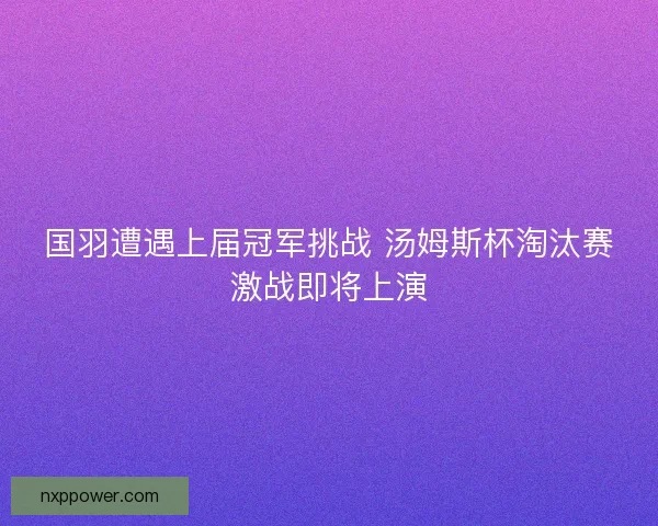 国羽遭遇上届冠军挑战 汤姆斯杯淘汰赛激战即将上演