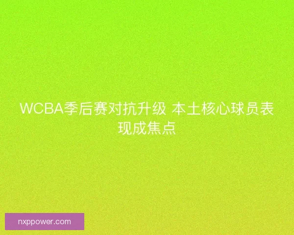 WCBA季后赛对抗升级 本土核心球员表现成焦点
